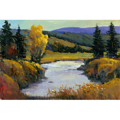 «Purple Mountain View I», peinture sur toile