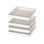 Ensemble de 4 plateaux carrés Gillen - 8,5 po x 8,5 po - blanc