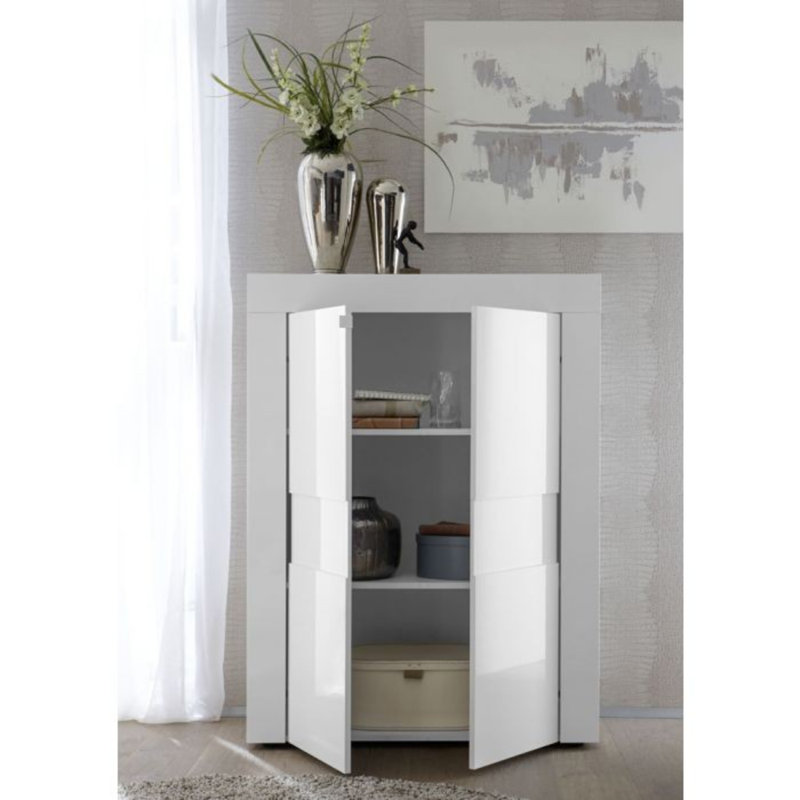 Raheel 92cm Sideboard, White Gloss