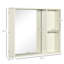 Armoire de rangement pour salle de bain avec miroir - 2 tablettes 31,5 "x 25,5" pour l'hygiène, unité de soins de la peau blanche 6 "
