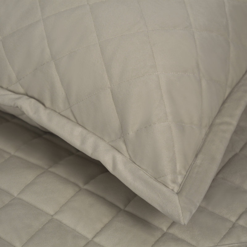 Paris Coverlet, King Coverlet + 3 Euro Shams, Taupe