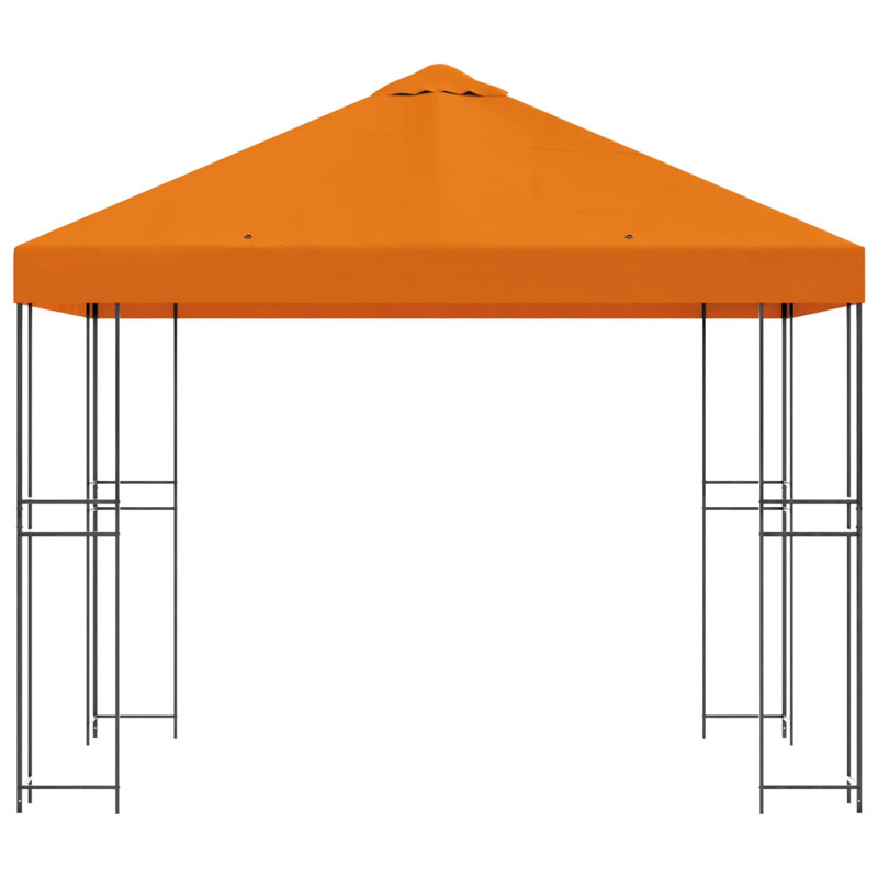 vidaXL Garden Gazebo Polyester and Steel, Orange
