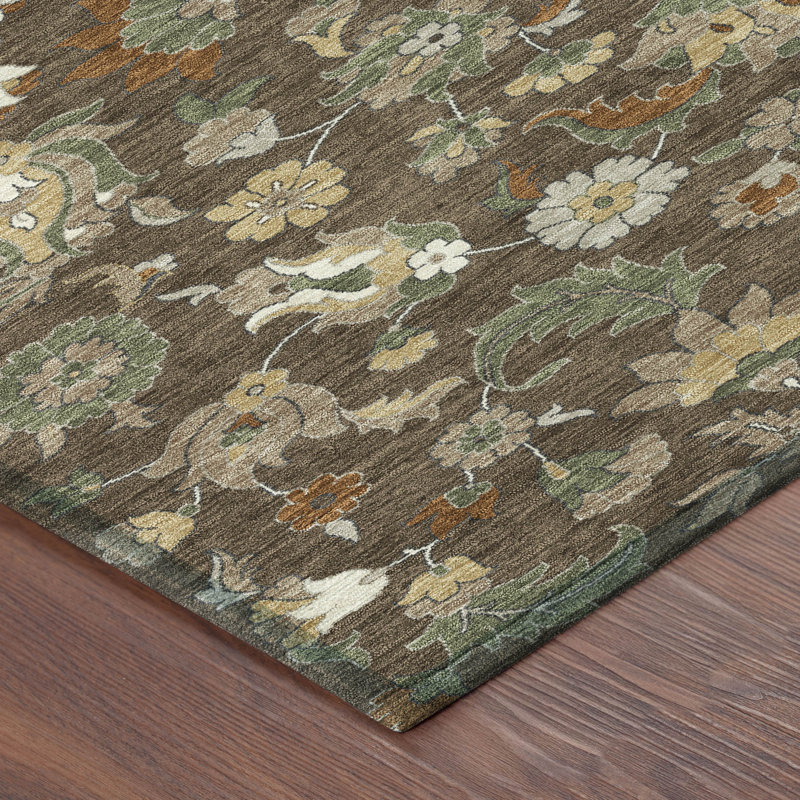 Machine Washable Indoor/Outdoor Chantille ACN2473 Global Rug, 8' x 10', Chocolate