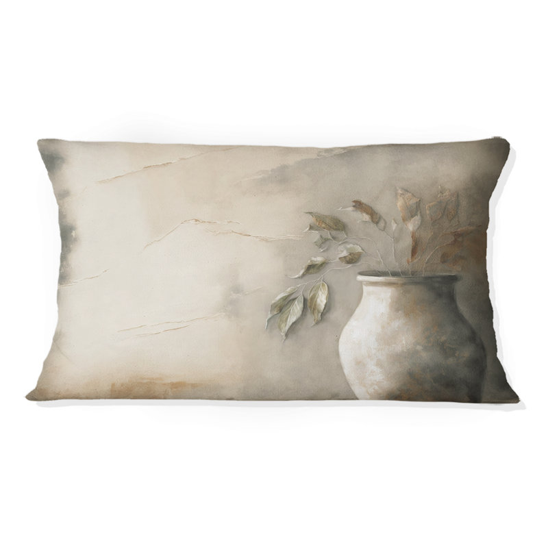 «Still Life Blossoming Wildflowers In Retro III» - Coussin décoratif à imprimé floral