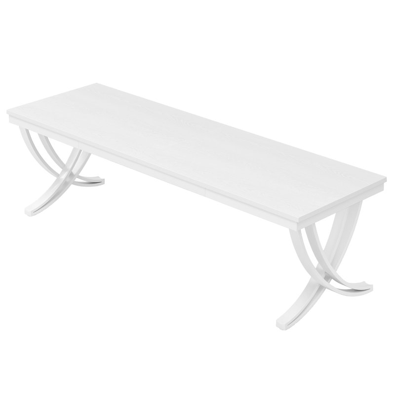 Table de conférence Huxson 78,74 po, Blanc / Blanc