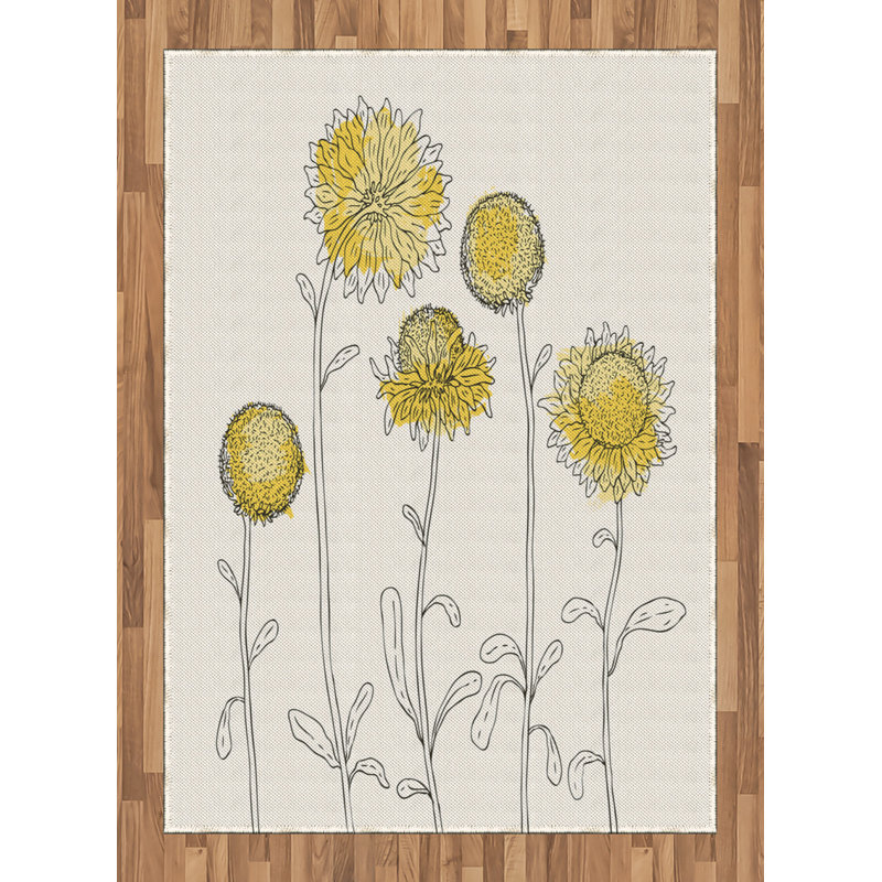 Jalyn Floral Hand Woven Area Rug, Rectangle 120 x 180cm