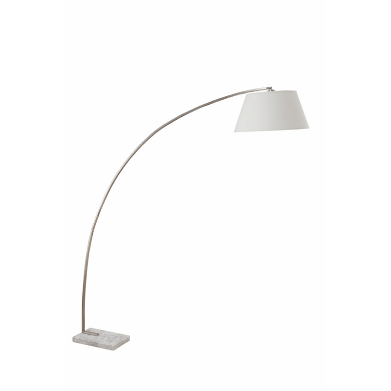 Lampe sur pied arquée H 80 po Morey, Blanc