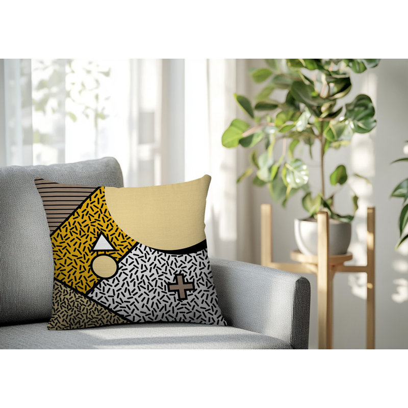Oreiller carré réversible intérieur / extérieur Zestra, Carré 18 po