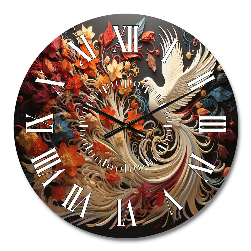 Horloge murale Christianity Pentecost Fire, Médium
