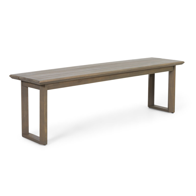 Banc de pique-nique en bois, gris