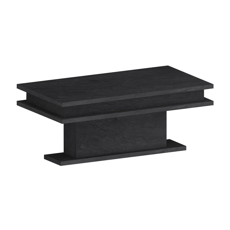 Cazeau Pedestal Coffee Table, Grey