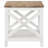 Chares Square Wood End Table With Shelf Brown and White