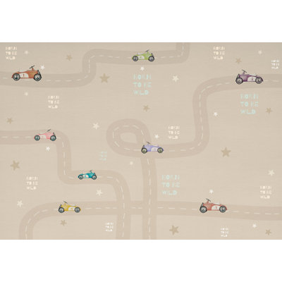 Papier peint pour enfants, voitures de course