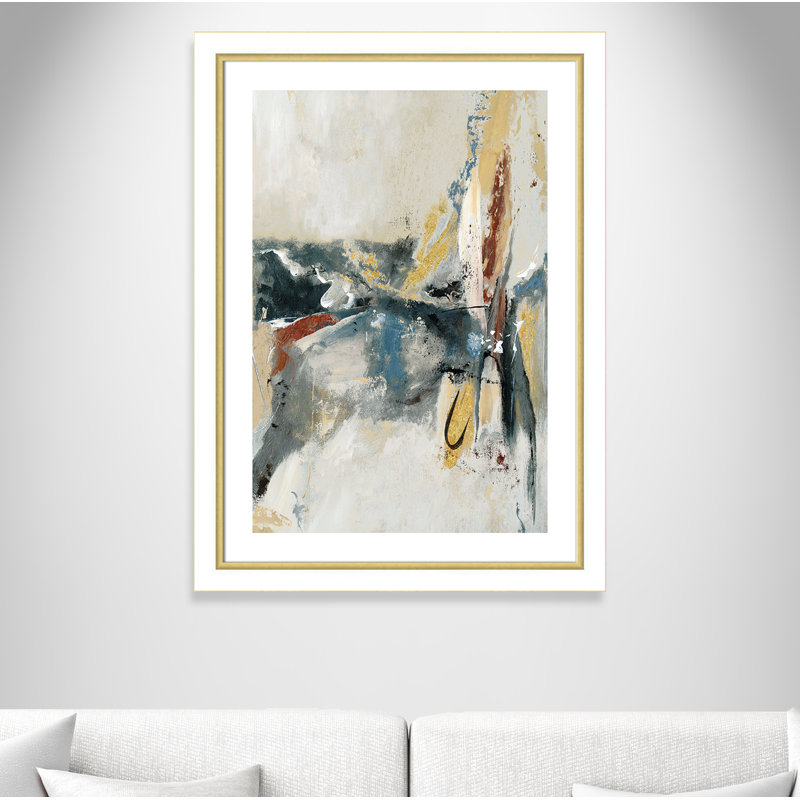 Weighton 'Hold Fast II' Framed Print, 37.75" H x 27.75" W x 1.125" D, White and Gold