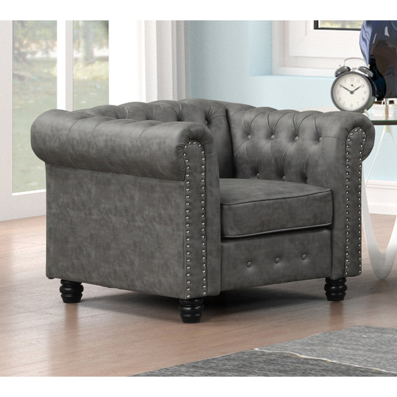 Fauteuil Audwin, Mélange de polyester gris