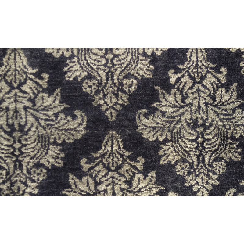 Tapis bleu de haute qualité noué à la main