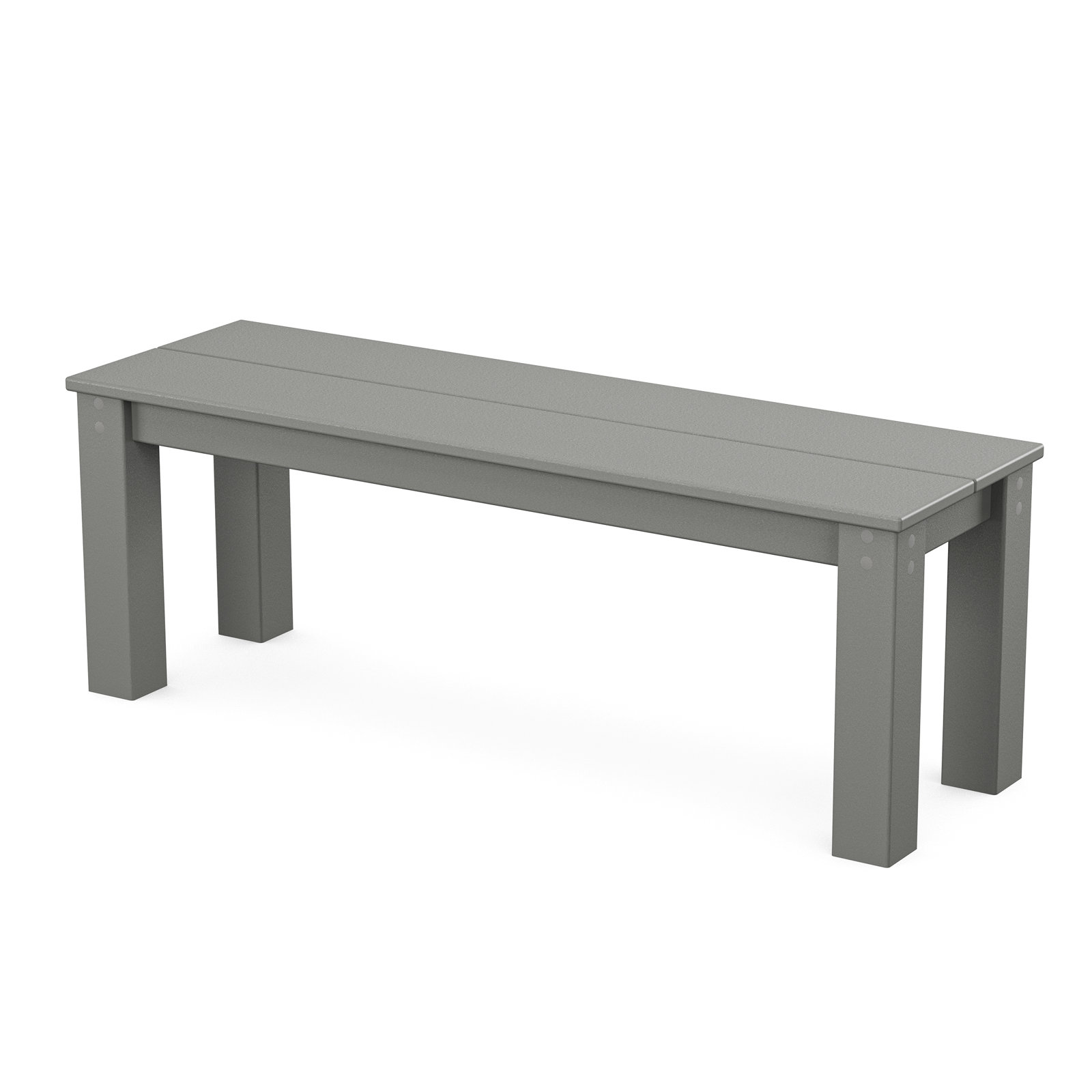 TREX Outdoors Parsons Outdoor Bench, Slate Gray, 17" H x 48" W