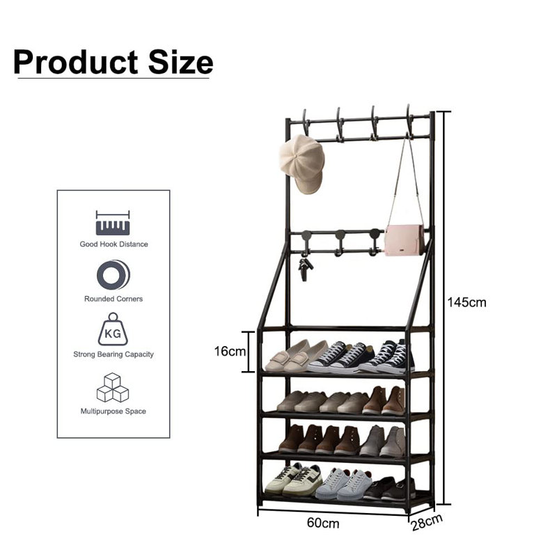 Eirian 60 cm W Hall Tree with Shoe Storage