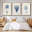 Corail antique en bleu marine IV, ensemble de 3 toiles encadrées-97760137-97760142