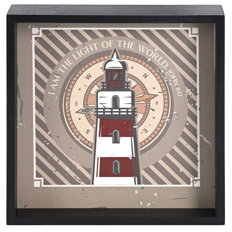 Tabletop 2 Sided Art Lighthouses