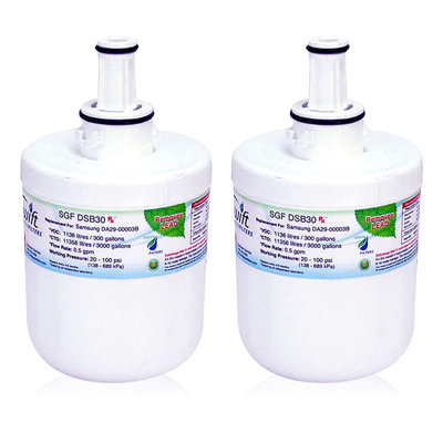 Filtre à eau compatible avec les réfrigérateurs de la gamme SGF-DSB30 Rx pour DA2900003, DA6100159, DA2900003AB (paquet de 2).