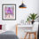 Prismatic Pink Bow & Dress, reproduction encadrée sous verre, design par Jess Stempel