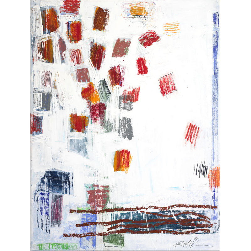 4 Red Lines Print