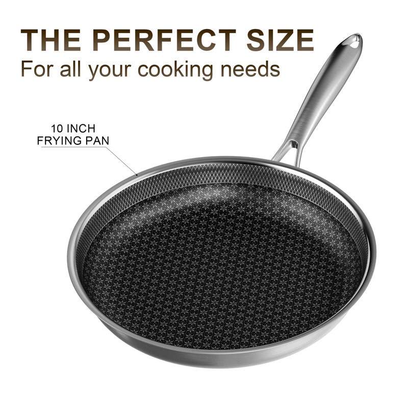Stainless Steel Non-Stick Frying Pan, 25.4cm