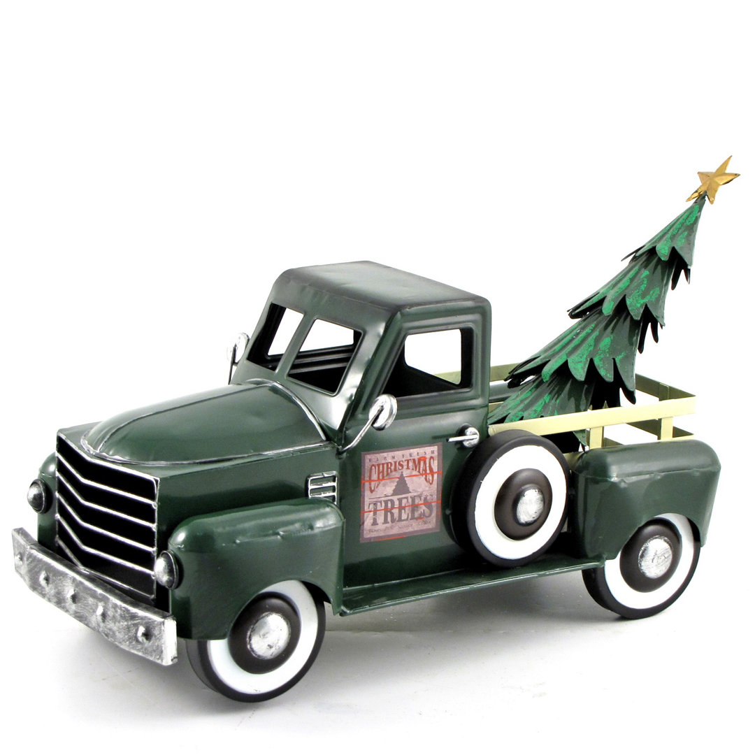 Small Truck with Christmas Tree The Holiday Aisle® 