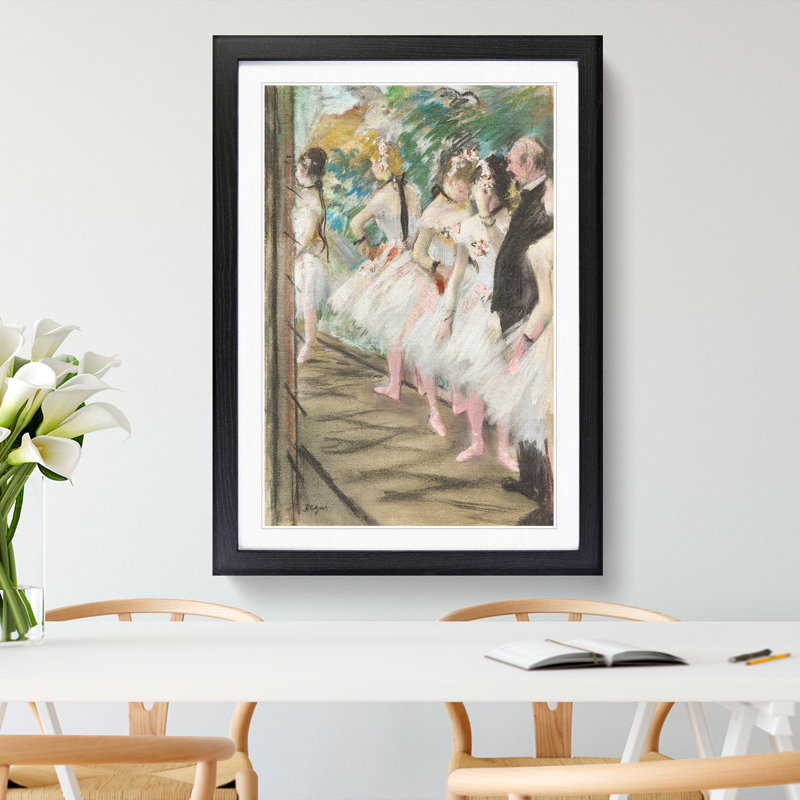 The Ballet by Edgar Degas - Picture Frame Painting, 48cm H x 36cm W x 2cm D, Black