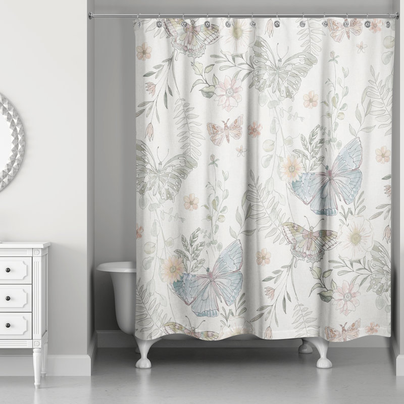 Rideau de douche simple Tavarozzi, Blanc