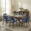 Ensemble de 4 chaises d'appoint rembourrées en chenille avec pieds en bois massif pour salle à manger-294709554