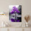 Arbre mauve sur un lac, reproduction d'art sur toile tendue sur toile, ensemble de 1