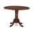 3 Piece Dining Table Set Includes a Round Kitchen Table with Dropleaf and 2 Padded Chairs, Mahogany-1909727732-1909727728