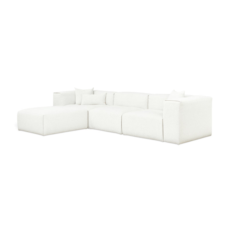 Nest Modular 4-PC Sectional, Bone Boucle