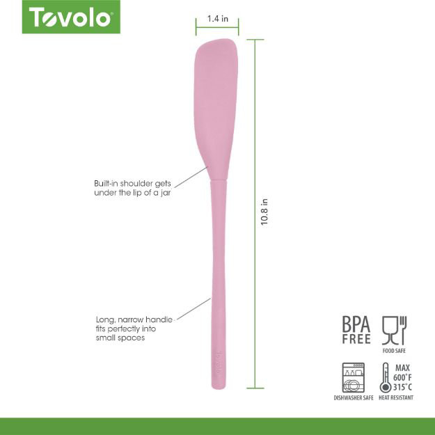 Tovolo Flex-Core Jar Scraper All Silicone Pink Sorbet