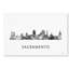 «Sacramento California Skyline WB-BW» par Marlene Watson, impression sur toile tendue-19536714