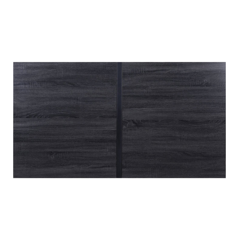 Table de salle à manger rectangulaire en chêne gris et noir