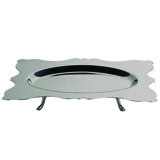 Dolce Vita Rectangular Tray with Feet 18.5" - 6 Pieces - Stainless Steel