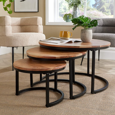 Aimme Nest of 3 Coffee Side Tables