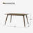 Eby 60"W Mid-Century Modern Oak Rectangle Dining Table