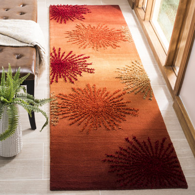 Candelo Hand Tufted Wool And Viscose Floral Rug