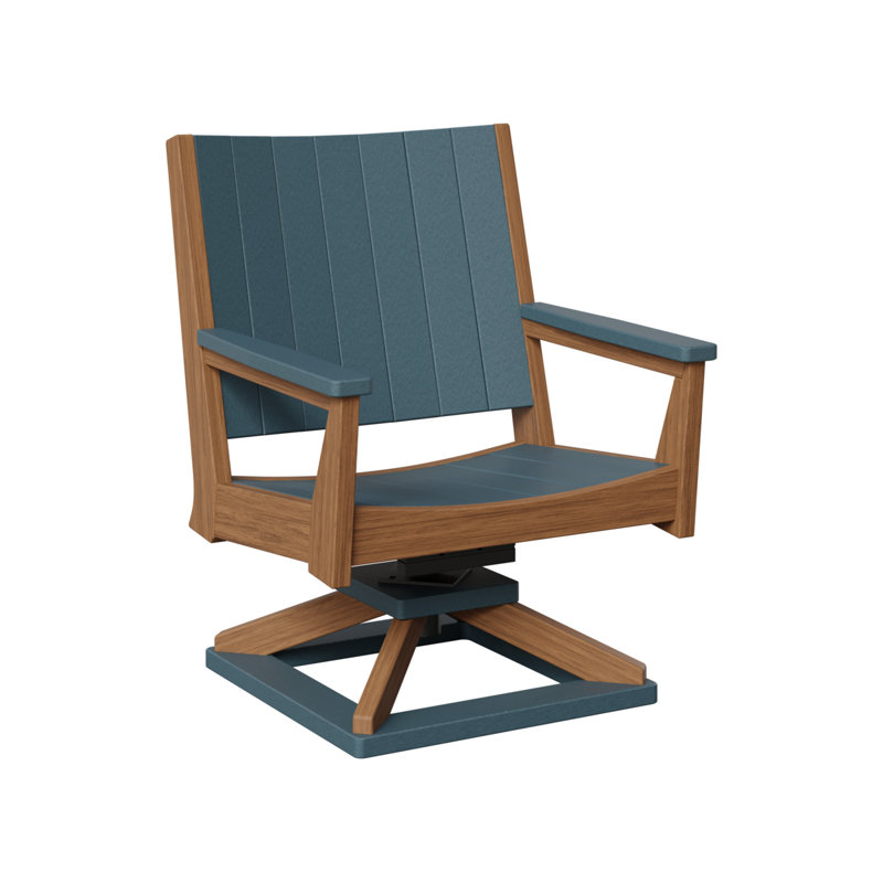 Chaise berçante pivotante berlinois berlinois berlin, Slate Top/Antique Mahogany Base