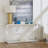 Abubakary 55 " W Glass Top Console Table
