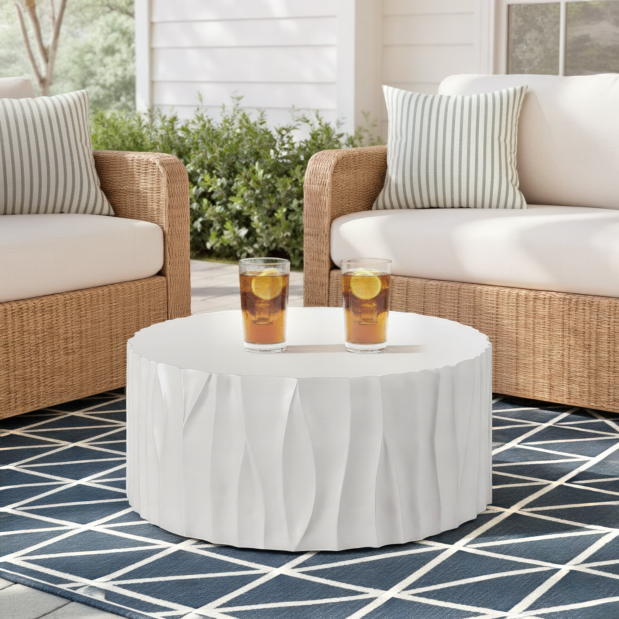 Davis 38'' Stone Outdoor Coffee Table