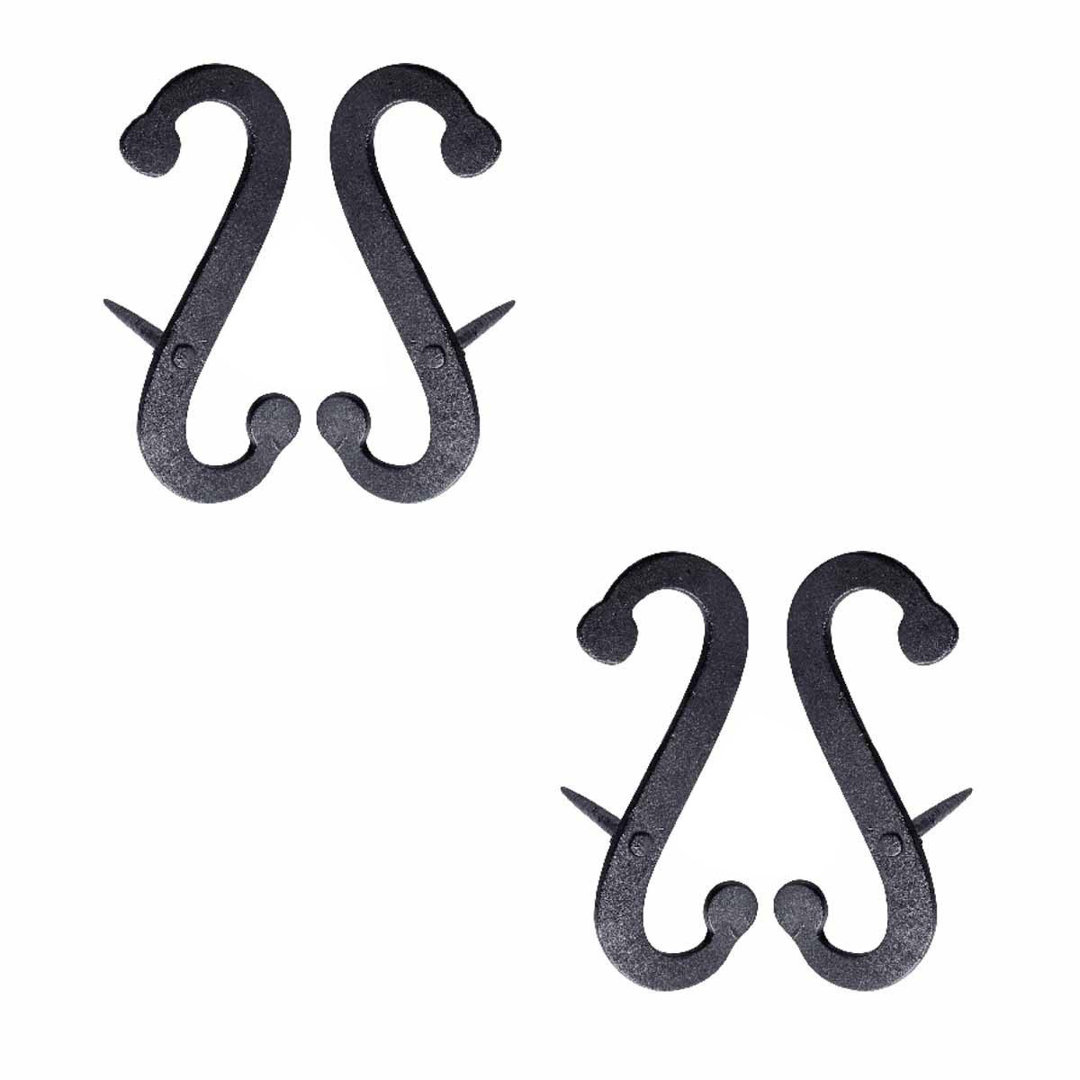 Dog Scroll Hand Forged Iron Masonry Shutter Accessory (Set of 2) The Renovators Supply Inc.