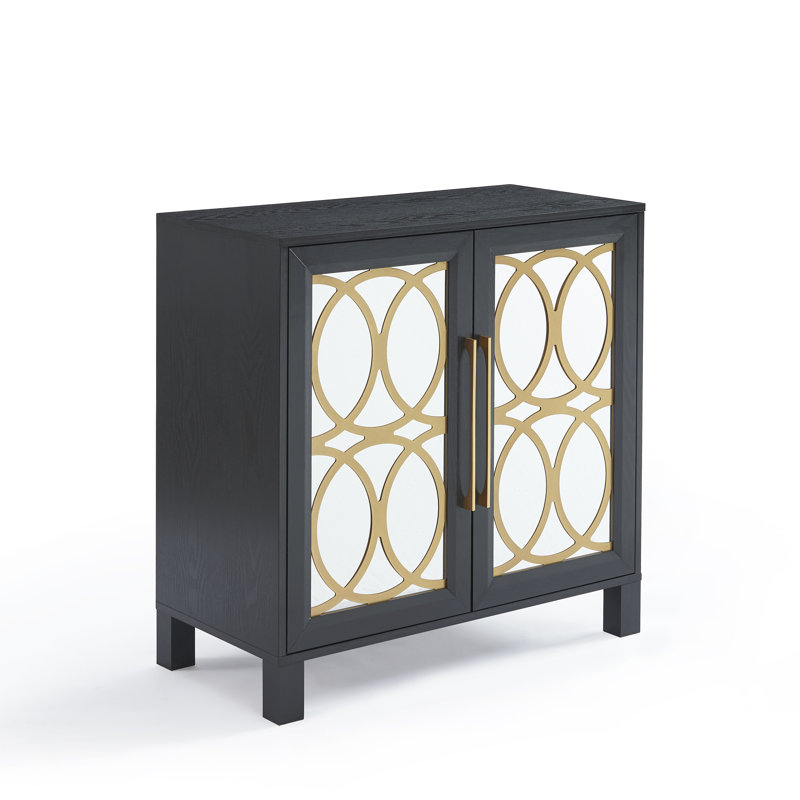 Luthur Accent Cabinet, Black