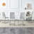Kimara Modern Faux Leather Diamond Quilt Cantilever Dining Chairs (Set of 4)-215003006-215003004-245472721
