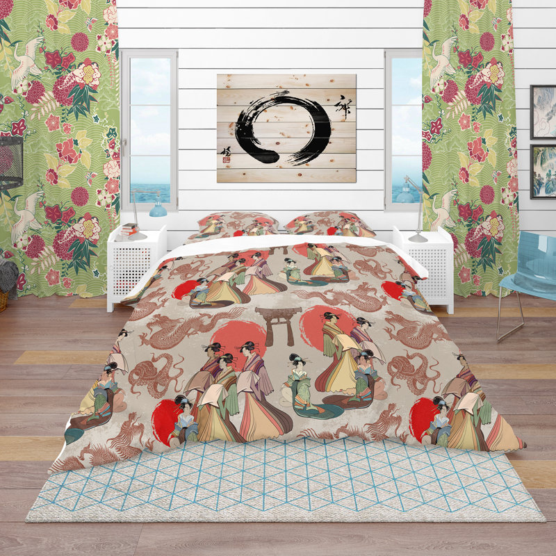 Eclectic Abstract Duvet Cover, King Duvet Cover + 2 Shams