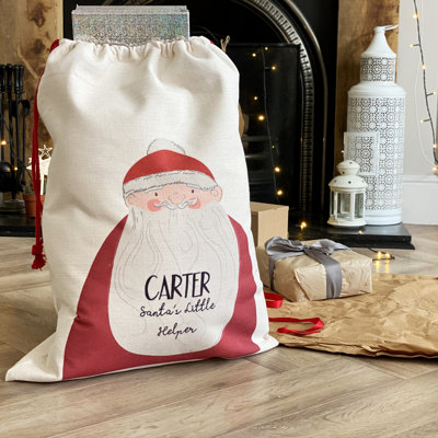 Santa''s Little Helper Personalised Santa Sack